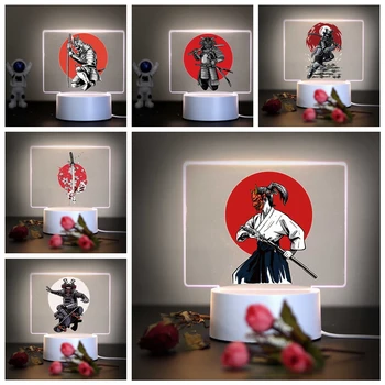  1 шт. горячая настольная лампа самурая с призрачным лицом в подарок для детей