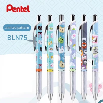 1 шт. Япония Pentel Гелевая ручка Kawaii Pixel Limited BLN75 Быстросохнущая черная ручка большой емкости 0,5 мм Школьные принадлежности Канцелярские товары