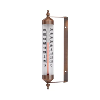 10 дюймов Новый стальной термометр премиум-класса для внутреннего / наружного использования, беспроводной декоративный