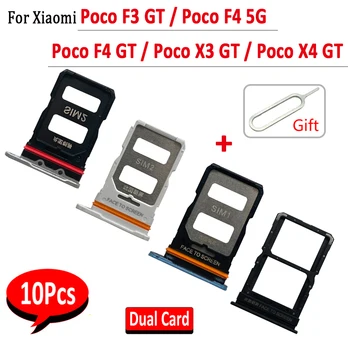  10 шт., оригинальный держатель карты Micro Nano SIM Лоток Слот для чипа Держатель ящика Адаптер Разъем для Xiaomi Mi Poco F3 X3 X4 GT F4 5G + Pin