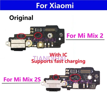 100% оригинал для Xiaomi Mi Mix 2S 2 S Mix2s Док-разъем USB-зарядное устройство Зарядный порт Гибкая кабельная плата с микрофоном Micro