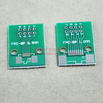 100 шт. Шаг 0,5 мм и 1,0 мм FPC-8P 8P FPC с шагом 2,54 мм DIP8 Адаптер FPC на DIP печатную плату Pinboard SMD Converter