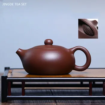 180 мл Китайский Исин Фиолетовый глиняный чайник Сырая руда Шар Отверстие Фильтр Чайник На заказ Zisha Xishi Teaware Handmade Beauty Tea Infuser