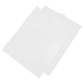 2 шт. Вышивка крестом Клетчатая вышивка Подложка Ткань для сшивания Портативная тканевая пластина Шитье Сетка Белые расходные материалы