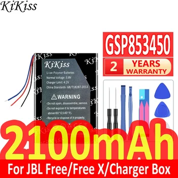 2100 мАч KiKiss Мощный аккумулятор GSP853450 для цифровых батарей JBL Free/X/Charger Box