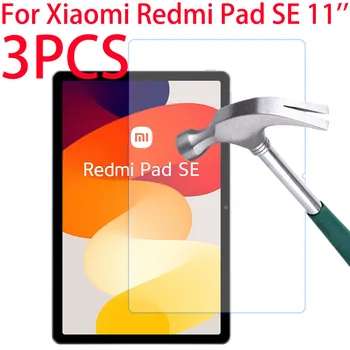 3 упаковки из закаленного стекла для Xiaomi Redmi Pad SE 11 дюймов 2023 Защитная пленка для планшета для Redmi Pad SE 11 ''