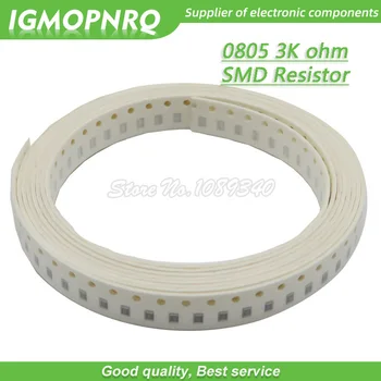 300pcs 0805 SMD резистор 3 кОм Чип-резистор 1/8 Вт 3 кОм 0805-3K