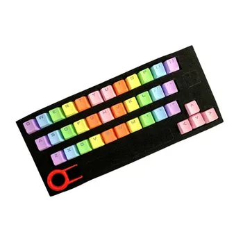 37 Key Keycap Set Красочная офисная механическая клавиатура Translucidus Компьютерный аксессуар Игры Практичный PBT с подсветкой Мода
