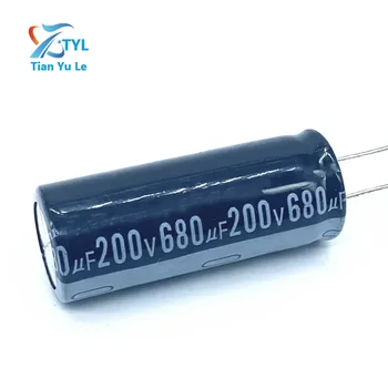 5 шт./лот 680 мкФ 200 В 680 мкФ алюминиевый электролитический конденсатор размер 18 * 50 200 В 680 мкФ 20%