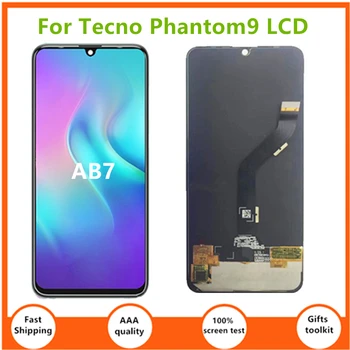6,39 дюйма ЖК-дисплей Phantom 9 для Tecno Phantom 9 AB7 ЖК-дисплей Сенсорный экран в сборе Замена дигитайзера