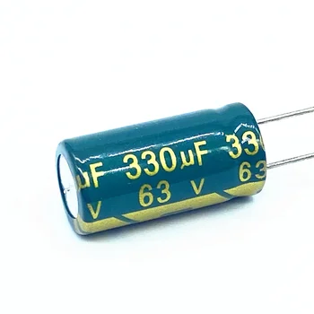80 шт./лот высокочастотный низкоимпедансный алюминиевый электролитический конденсатор 63 В 330 мкФ размер 10 * 20 330 мкФ 63 В 20%