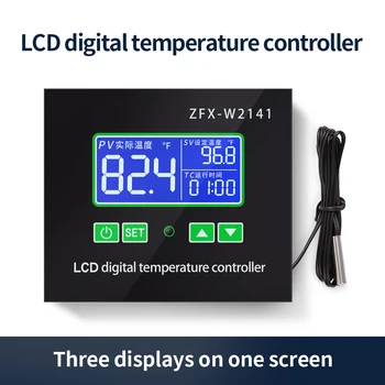 AC 220 В Цифровой светодиодный термостат Регулятор Инкубационное отопление Охлаждение Регулятор температуры Реле управления реле