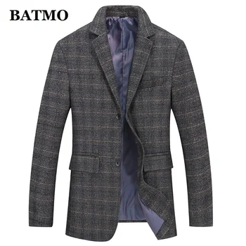 BATMO 2024 новое поступление весенний клетчатый повседневный блейзер мужские, мужские куртки, плюс-размер XXL-8XL 2026
