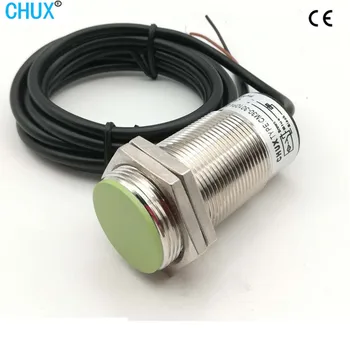 CHUX Емкостный датчик приближения PNP Тип цилиндра M30 24 В постоянного тока 10 мм Измерение расстояния Металлический датчик движения Емкостный переключатель