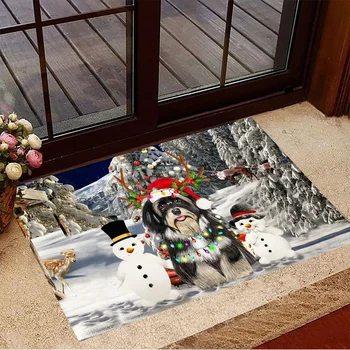 CLOOCL Pet Dog Doormat 3D-печатный коврик для животных для дома Крытая спальня Туалет Нескользящие кухонные коврики 40x60 см Прямая поставка