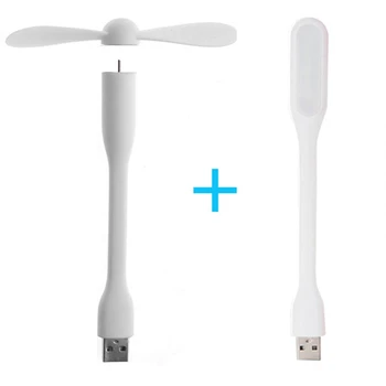 Creative Mini USB Fan Гибкий гибкий сгибаемый охлаждающий вентилятор и USB LED Лампа Для Power Bank, ноутбука и компьютера Летний гаджет