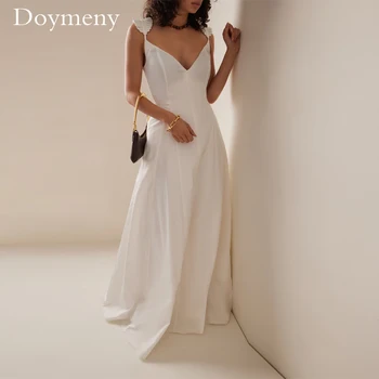 Doymeny 2023 ELegant Вечернее платье Спагетти Ремешок V-образный вырез Молния Назад Без рукавов Vestidos Elegantes