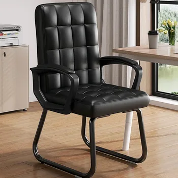  Fancy Leather Executive Chair Back Support Black Удобный эргономичный офисный стул Дизайнер Современная роскошная офисная мебель Cadeira