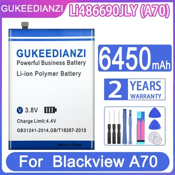 GUKEEDIANZI Запасной аккумулятор Li486690JLY (A70) 6450 мАч для Blackview A70