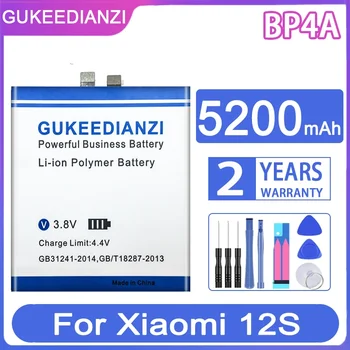 GUKEEDIANZI Сменный аккумулятор BP4A 5200 мАч для Xiaomi MI 12S Ultra 12SUltra Батарея мобильного телефона