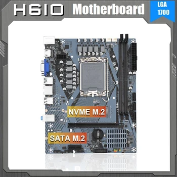 H610M Материнская плата компьютера H610M R200 LGA1700 2XDDR4 Слоты до 64 ГБ M.2 Nvme PCI-E5.0 X16 для процессоров 12/13 поколения