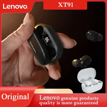 Lenovo XT91 Tws Оригинальные беспроводные Bluetooth-наушники Спортивные наушники с шумоподавлением Сенсорные музыкальные наушники Питание Дисплей Стерео