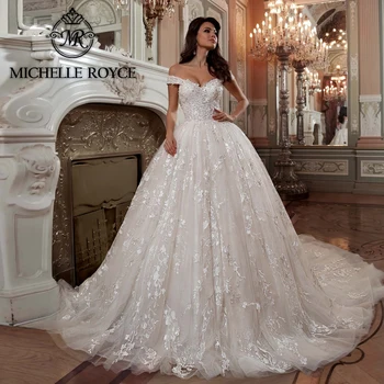 Michelle Royce Бальное платье Свадебные платья для женщин 2023 Невеста Возлюбленная Цветы с плечом Свадебное платье Vestidos De Novia