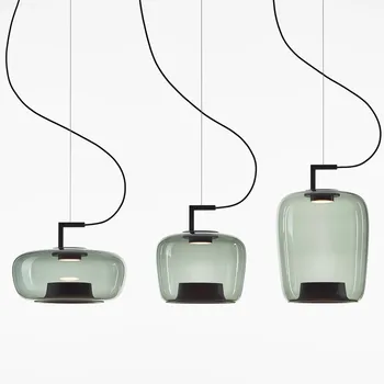 Nordic LED Color Pendant Light Современный дизайнер Креативная стеклянная люстра для гостиной, спальни, прикроватной барной стойки, декора ресторана