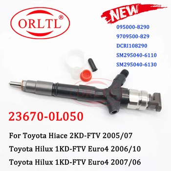 ORLTL 095000-8290 Топливная форсунка 23670-0L050 Дизельные автозапчасти 23670-09330 Новый распылитель 23670-30370 для Toyota Hilux 1KD/2KD/D4D