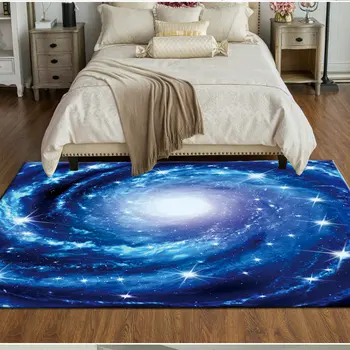 Planet Galaxy Space 3D-печатные ковры для гостиной Спальня Коврики Противоскользящий диван Кухонный коврик / коврик Мода Домашний декор