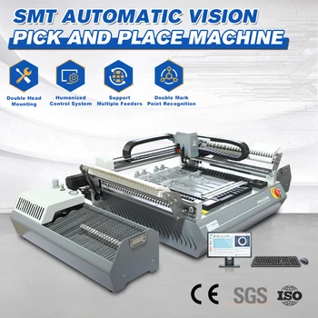 PPM-A320VB Настольная машина для захвата и размещения Автоматическая машина для изготовления печатных плат Высокоточная сборочная машина SMD для производства печатных плат SMT
