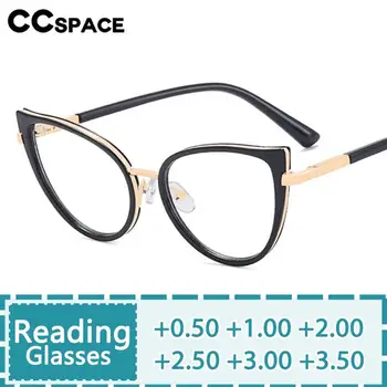 R57337 Красочные очки для чтения TR90 Женские модные пружинные шарниры кошачий глаз Оптические пресбиопические очки Диоптрийные +50~+400
