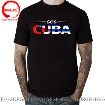 SOS Куба Бесплатная футболка Куба Женщины Мужчины Футболка Гордость Кубы Camisa Nuestra Футболка с кубинским флагом Уличная одежда Футболка Harajuku Camisetas