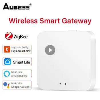 Tuya Zigbee 3.0 Gateway HUB Беспроводной мост для умного дома Smart Life Пульт дистанционного управления Zigbee Protocol работает с Alexa Google Home