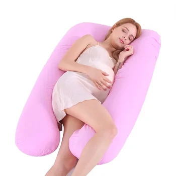 U-образные подушки для беременных 130x70 см Подушка для тела для беременных Мягкий коралловый флис Беременные женщины Постельное белье Расслабляющие подушки