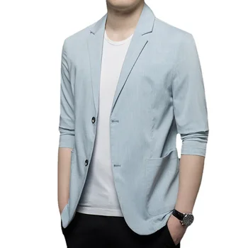 Z484 -2023 Костюм мужская одежда осенний сенсор костюмы мужские корейская версия тонкая Один западный деловой повседневный западный сервис мужчины