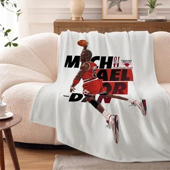 Баскетбольная звезда Пушистые мягкие одеяла для зимы Теплый диван Колено Флис Кемпинг Изготовленное на заказ фланелевое одеяло Постельное белье из микрофибры
