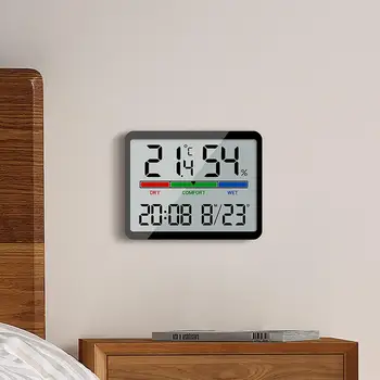 Внутренний термометр Гигрометр Комнатный датчик температуры Монитор влажности для дома Электронный будильник Цифровой термометр