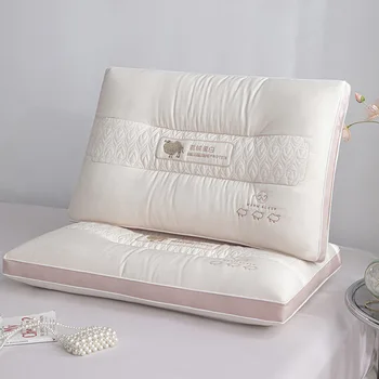 Внутренняя подушка для сна Белая прямоугольная подушка для шеи Средняя подушка Аксессуары для спальни Подушка для домашнего интерьера