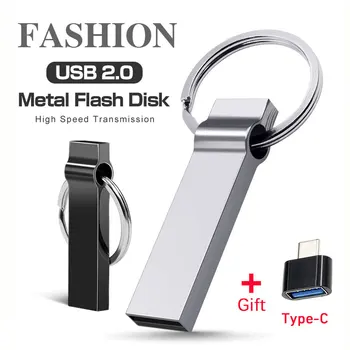 Высокоскоростной флеш-накопитель USB 2.0 Memory Stick 32 ГБ 16 ГБ 8 ГБ 4 ГБ Металлический USB-накопитель 64 ГБ 128 ГБ 256 ГБ Портативный USB-накопитель Memoria