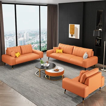 Гостиная Офисный диван Ленивый игровой Современный одноэтажный модульный дизайнерский кресло Диваны Оранжевый Moveis Para Casa Мебель Гостиная