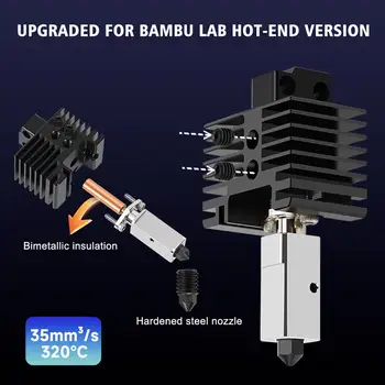 для Bambu Lab Hotend Upgrade 2.0 Версия Cht Сопло Bamboo X1c Hotend Bambulabs Bambulabs X1 Fit Bi Thermistor P1p P1s P1p M F9p1