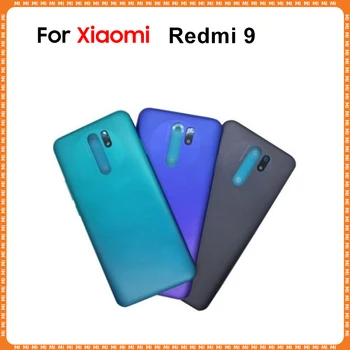  для Xiaomi Redmi 9 9A Задняя крышка пластикового аккумулятора Задняя дверь для Redmi 9A Корпус Корпус Боковые кнопки Нет контактов NFC Заменить