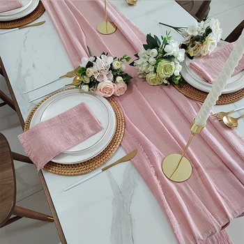Дюжина розовых хлопковых столовых полотенец 12 шт красная гуаз обеденная марля свадебные салфетки