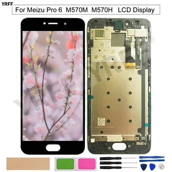  ЖК-дисплей с рамкой + сенсорный экран дигитайзер в сборе для Meizu Pro 6 LCD Dispaly M570M M570H, ЖК-экран, замена телефона