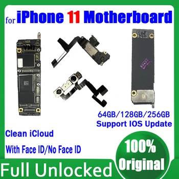 Заводская разблокировка для IPhone 11 Clean ICloud Обновление поддержки материнской платы для материнской платы IPhone 11 100% оригинальная материнская плата 64G 128G