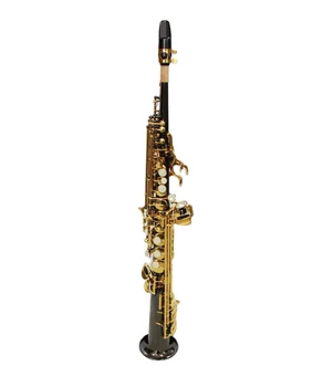 Китайский деревянный духовой инструмент сопрано саксофон Золотой лак клавиши саксофон сопрано professtionnel
