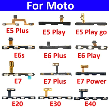  Кнопка включения питания Выкл Боковой ключ Гибкий кабель для Motorola Moto E13 E22 E32 E5 E6s E7 Plus Power Play Go E20 E30 E40