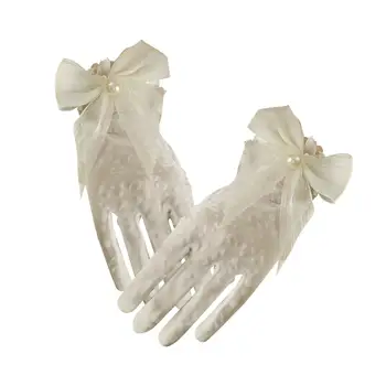 Кружевные перчатки для женщин Многофункциональные сетчатые перчатки невесты для свадебных праздничных принадлежностей