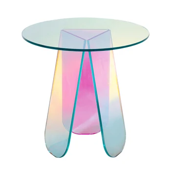 Маленький журнальный столик для скандинавских интернет-знаменитостей, цветочный стол, красочный крайний стол, прозрачная акриловая светлая роскошная гостиная